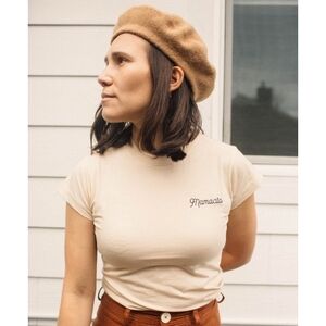 THE BEE & THE FOX // cream super soft embroidered mamacita short sleeved t shirt